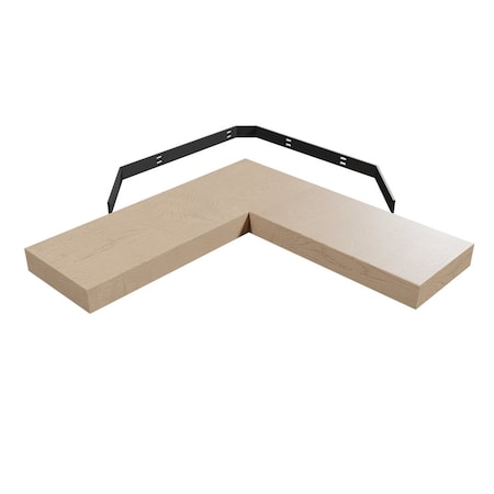 Designs Of Distinction 10" X 30" X 30" Furniture Grade Corner Floating Shelf - Hard Maple 01MFL103030HM1